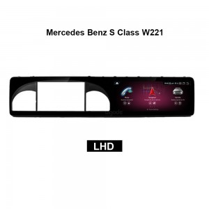 Mercedes Benz S Class W221 Long Android Screen Display Extend to Dashboard